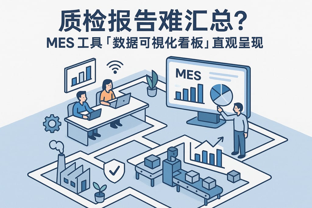质检报告难汇总？MES 工具「数据可视化看板」直观呈现